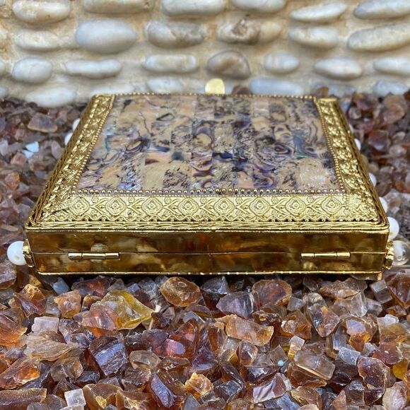 NWOT Ramla Prestige Crossbody/Clutch Bag w/Opal Gemstones Handmade in Morocco - Picture 5 of 13